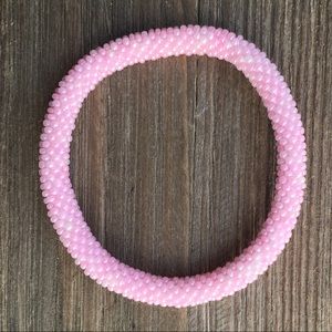 Baby Pink Sashka Co Beaded Bracelet